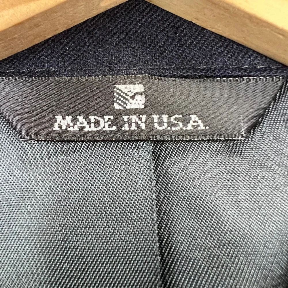 Polo Ralph Lauren University Club Mens Blazer Navy Blue Virgin Wool Gold Button